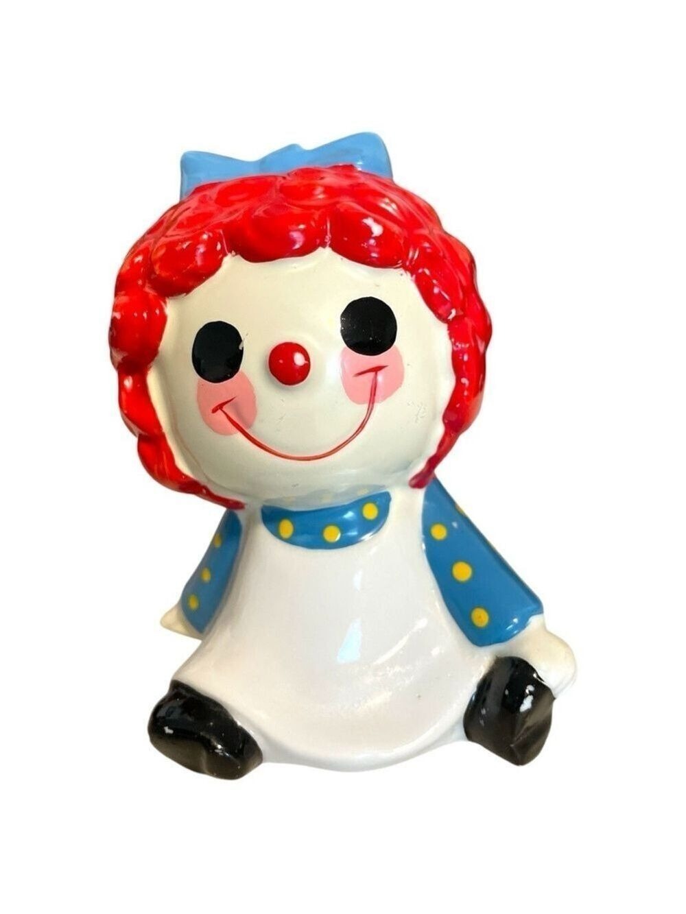 Vintage 1970’s Ceramic Raggedy Ann Nightlight / Table Lamp